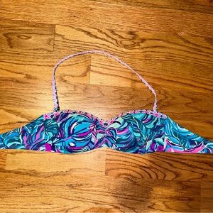 Seasalt blue Don’t wanna leaf bikini top